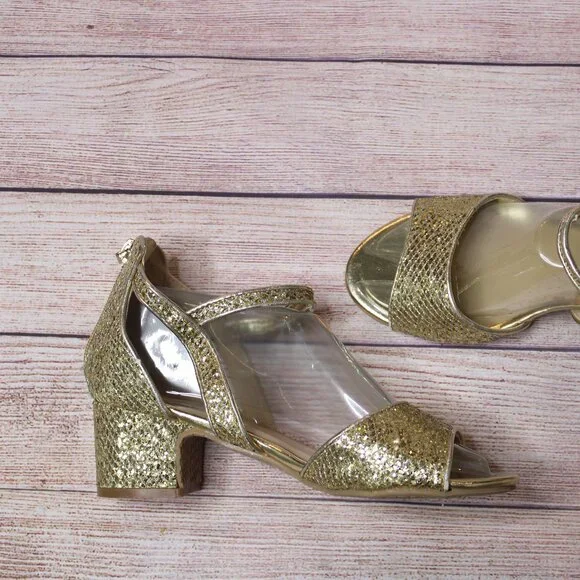 Michael Michael Kors Gold Glitter Low Heels - Picture 2 of 9